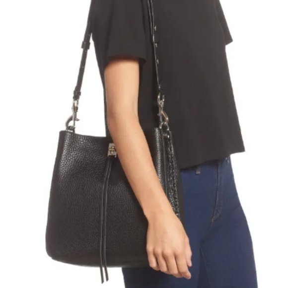 REBECCA MINKOFF Darren Leather Shoulder Bag - Picture 2 of 12